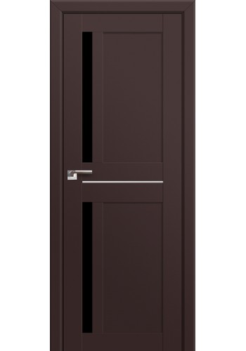 Двери Профиль Дорс 19U Темно-коричневый Стекло Черный Триплекс