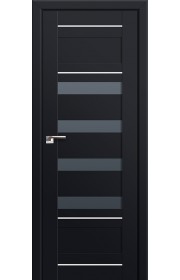 Двери Профиль Дорс 32U Черный матовый Стекло Графит