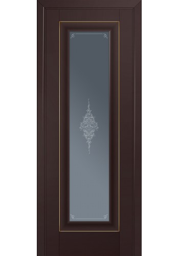 Двери Профиль Дорс 24U Темно-коричневый Стекло Кристалл Графит Золото