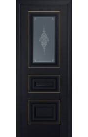 Двери Профиль Дорс 26U Черный матовый Стекло Кристалл Графит Золото