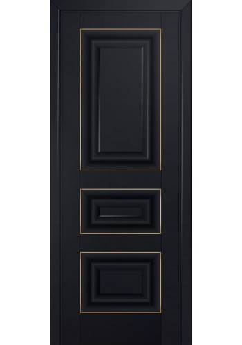 Двери Профиль Дорс 25U Черный матовый ДГ Золото