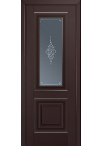 Двери Профиль Дорс 28U Темно-коричневый Стекло Кристалл Графит Серебро