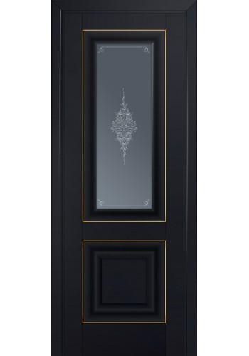 Двери Профиль Дорс 28U Черный матовый Стекло Кристалл Графит Золото