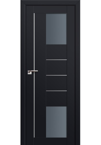 Двери Профиль Дорс 43U Черный матовый Стекло Графит