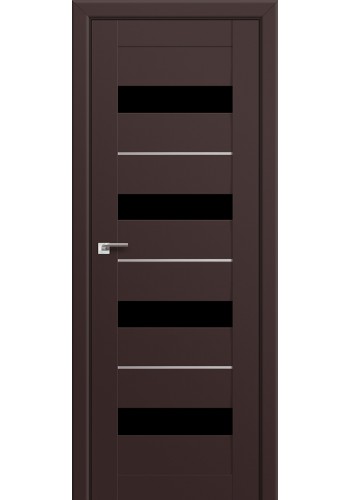 Двери Профиль Дорс 60U Темно-коричневый Стекло Черный Триплекс