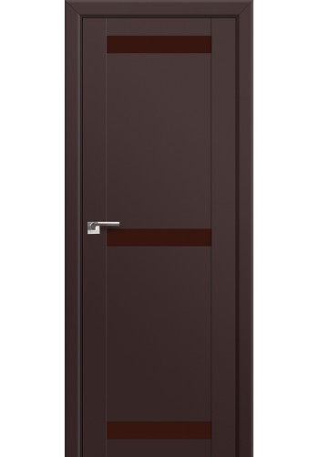 Двери Профиль Дорс 75U Темно-коричневый Стекло Коричневый лак